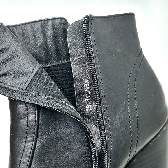 Dream Pairs Black Kendal Ankle Boots Size 8.5 – 3” Block Heel Zip Closure - Picture 2 of 10